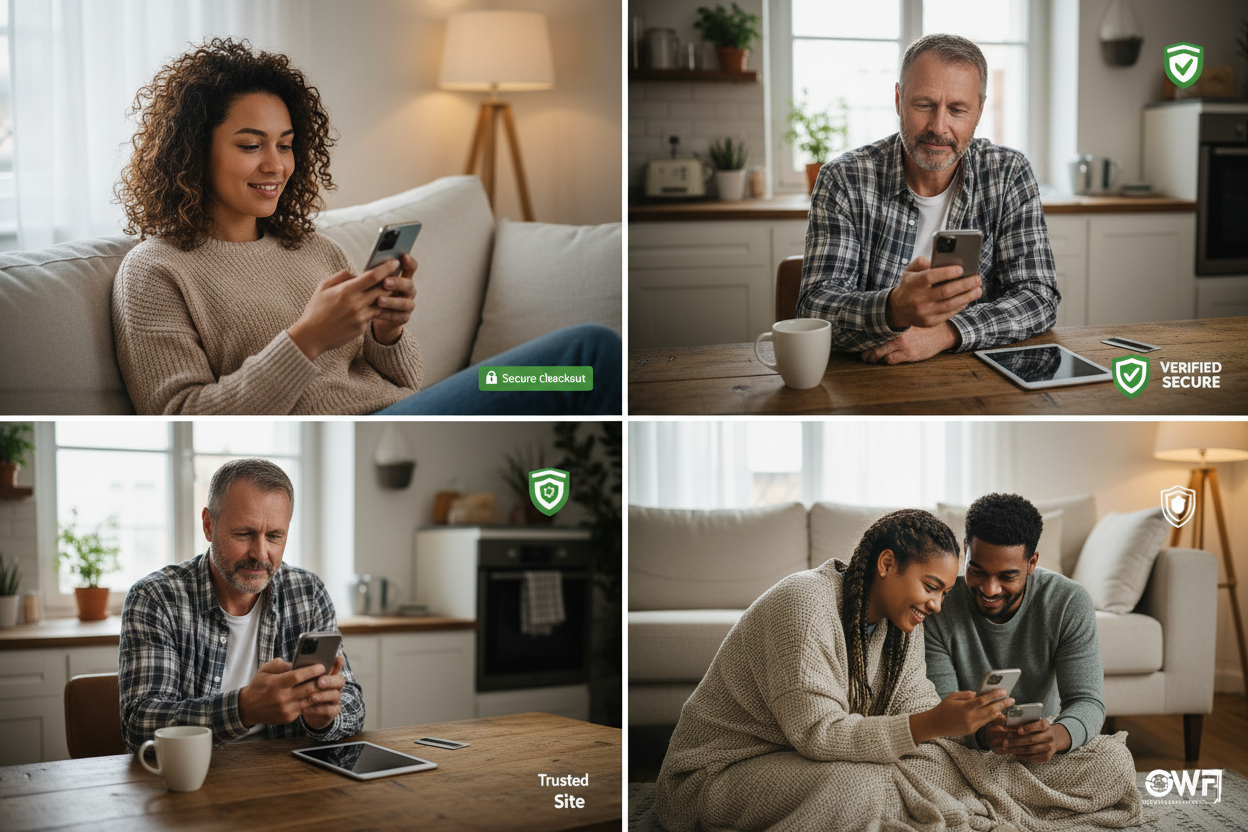 Que sean personas reales comprando en linea 